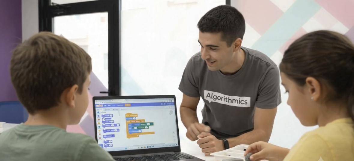 El professor Esteban impartint una classe